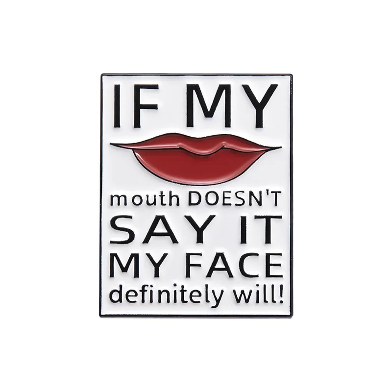 19 Arten geometrische humorvolle Satz Emaille Pins individuelle lustige Zitate Metall Broschen Revers Abzeichen Rucksack dekorative Schmuck Geschenke