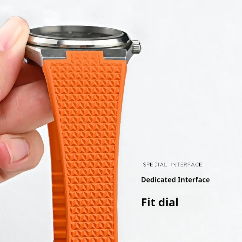 ยาง Fluoro สําหรับ Tissot PRX Series 35 มม.40 มม.หัวเข็มขัด FKM กีฬากันน้ํา QUICK RELEASE เปลี่ยนนาฬิกา 11 12 มม.