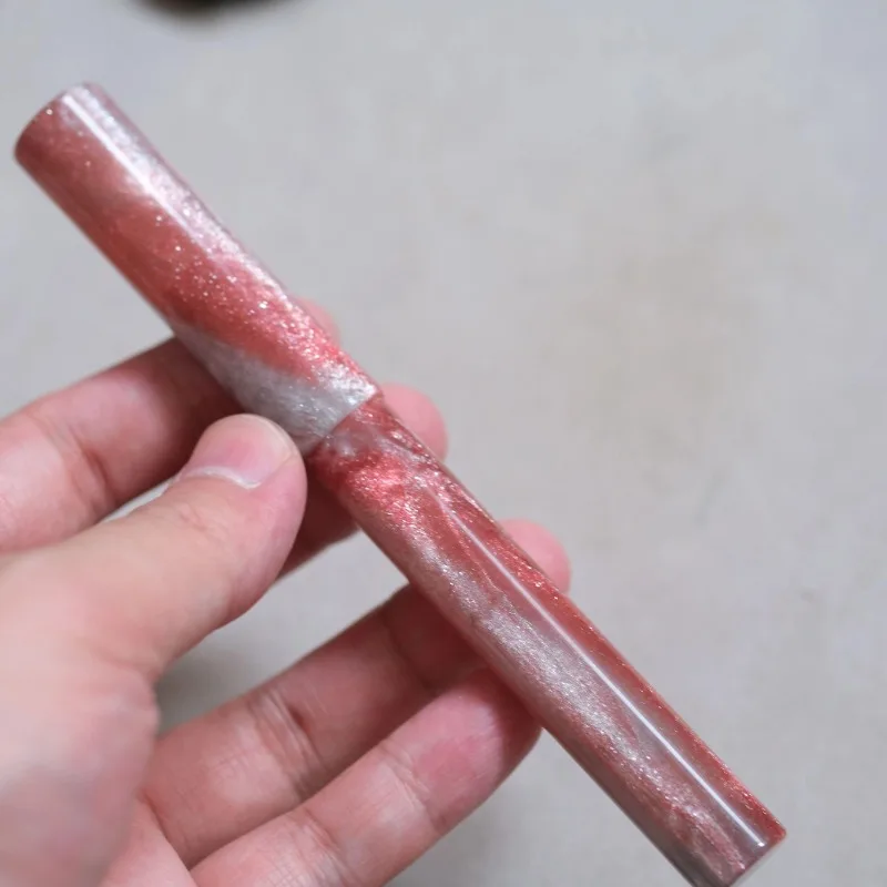 

Balaoye Pearl Acrylic Resin Handcrafted Fountain Pens Hand Pushed14k Gold F 0.5MM Nib High-end Business Writing Supplies Gift