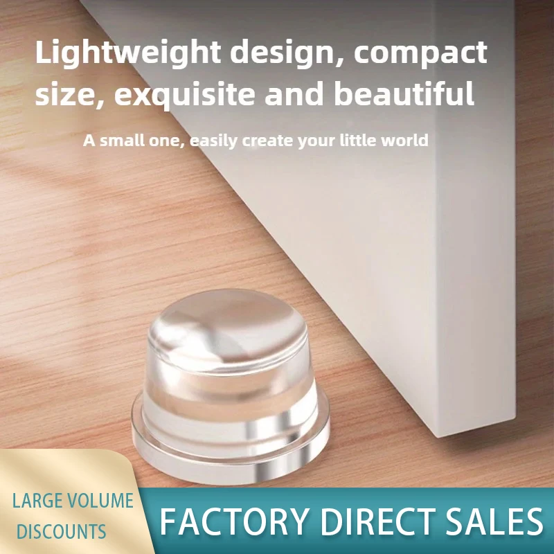 

Transparent silicone door stop, cylindrical anti-collision sticker, non-perforated door guard protective pad 1psc