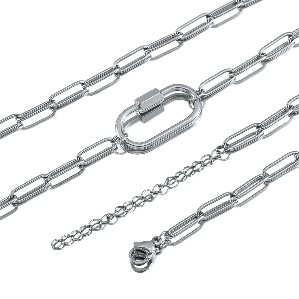 

1pcs Handmade Assembly Of Stainless Steel Chain For DIY Necklace Bracelet 18K Gold Furnace Plating Minimalist Style Materials
