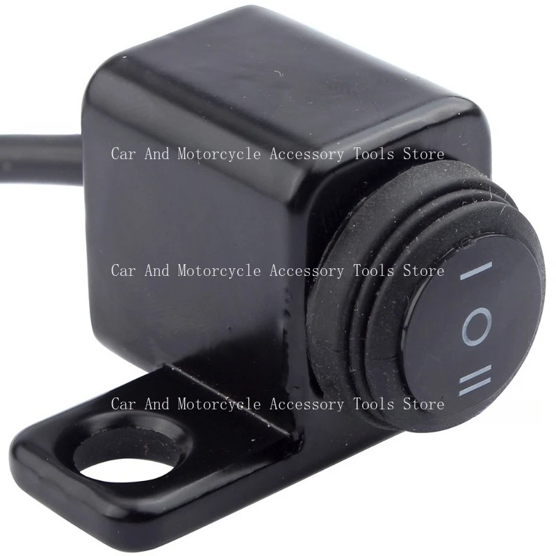 Motorcycle ATV Four-wheel Beach Bike Off-road Vehicle Accessories 22MM Aluminum Alloy Headlights Retro Power-off Switch Black