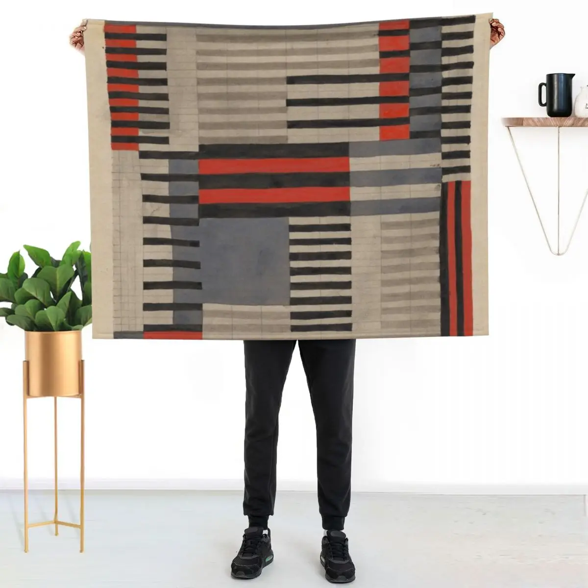 Anni Albers Rug 1925 Throw Blanket Vintage For Baby Flannels Decoratives funny gift Beautifuls Blankets