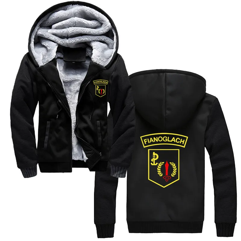 Ireland Irish ARW Army Ranger Wing Special Force Ops Army Military Men Hoodie Zipper Sweatshirt Winter Thicken Clothing Jacket