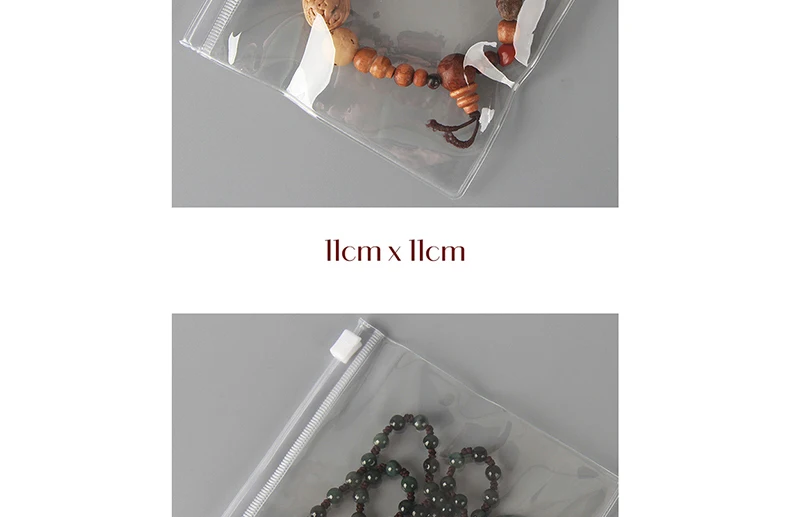 10/20PCS Transparent Plastic Pouches PVC Zipper Bag For Jewelry Bracelet Necklace Earrings Gift Storage Small Business Packages