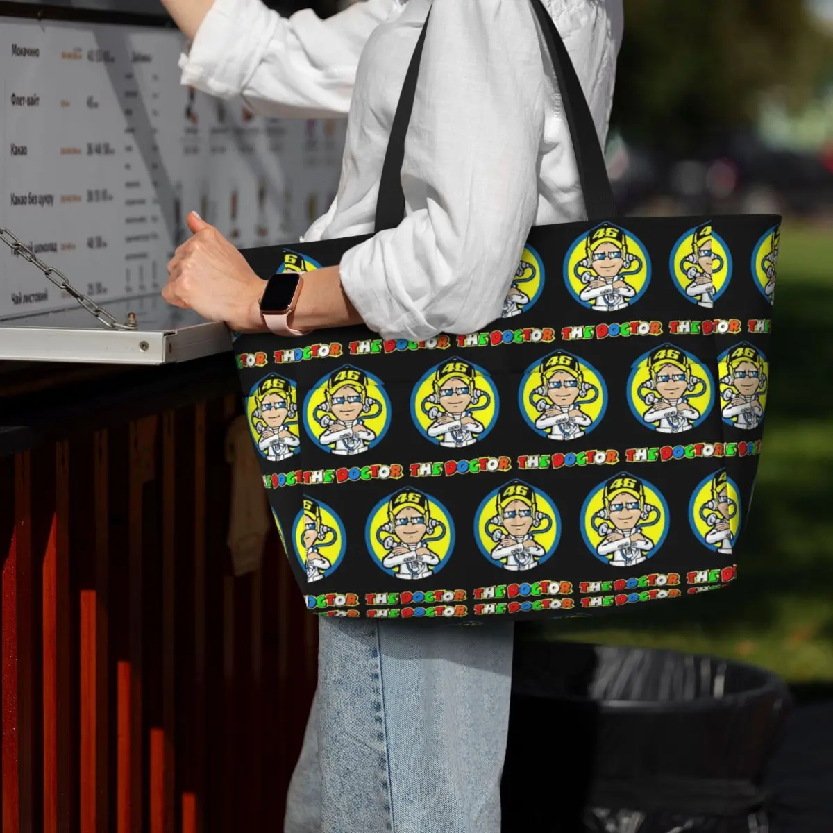 Motorcycle Racing Motor Rossi Beach Tote Bag Sport Gym Yoga Duffle Large Tote Bag Women Travel Bag Fitness bag