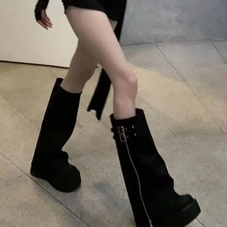 Women's boots Spring and Autumn 2026 new item Long tube boots Pants Thick soled boots