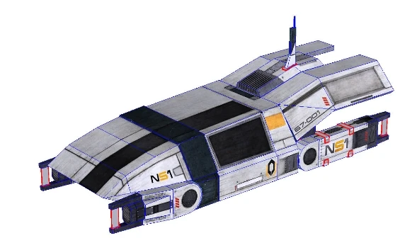 Mass Effect ut47 Kodiak Drop Fighter 3D Paper Model Aircraft