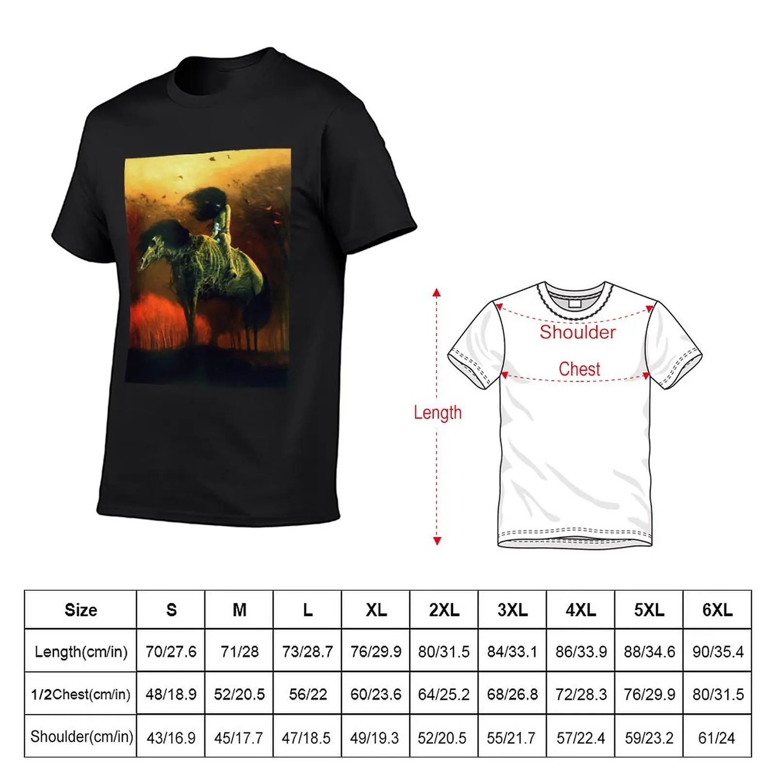 New Dzislaw Beksinski art T-Shirt Oversized t-shirt plus size tops summer clothes Men's long sleeve t shirts