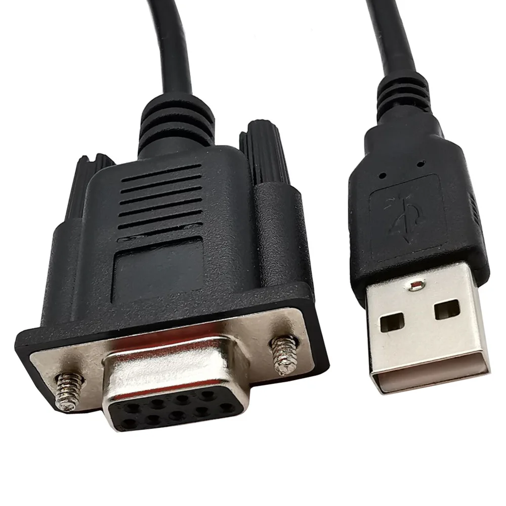 USB to RS232 Adapter  USB2.0 A Male to RS232 Female DB9 Serial Cable Adapter Converter Data Transfer Cable Cord 1.8m