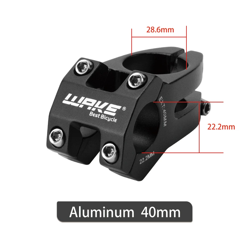 Waak Fiets Stuur Steel Mountainbike Accessoires 22.2Mm Aluminium 40Mm Kids Fiets Voor Mtb Bmx Fietsen Vouwfiets