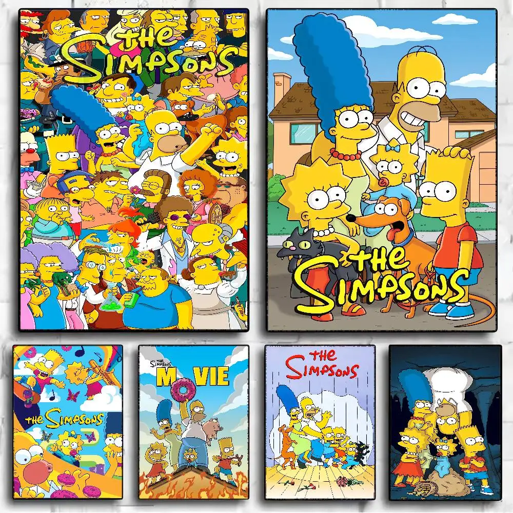 Anime The Simpsons DIY Sticky Poster Whitepaper Prints Posters Artwork Vintage Decorative Painting