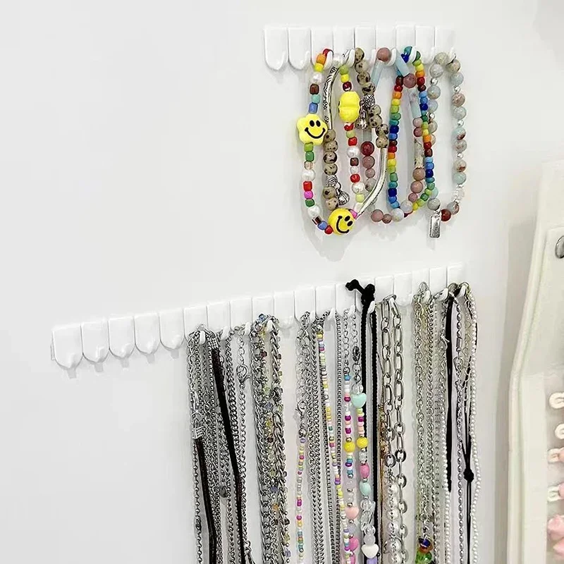 9Pcs/Set Adhesive Paste Wall Hanger Storage Jewelry Display Jewelry Hooks Holder Storage Organizer Earring Ring Necklace Hanger image 4