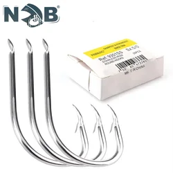 Fisch könig 25-50 stücke 9301ss Edelstahl Nickel rund gebogen See haken 5/0 #-7 # Widerhaken Kirbed abgeflacht Angelhaken Zubehör