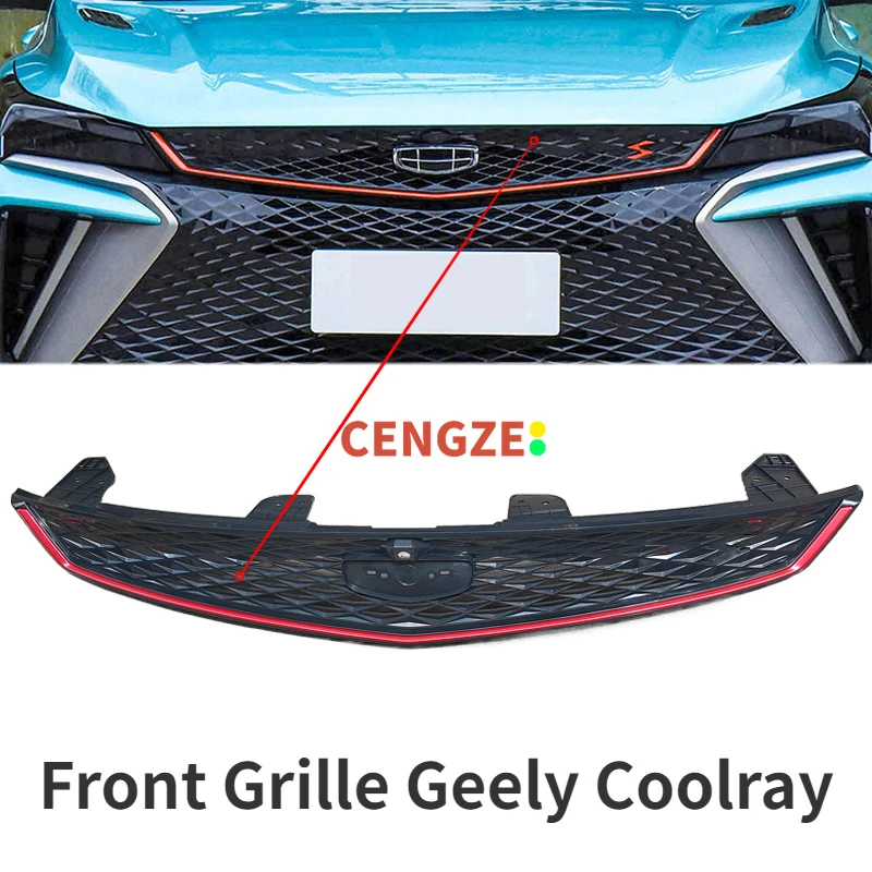 

Модели 2023-2024 Geely Coolray Paint Черная гальваническая передняя решетка Передняя решетка