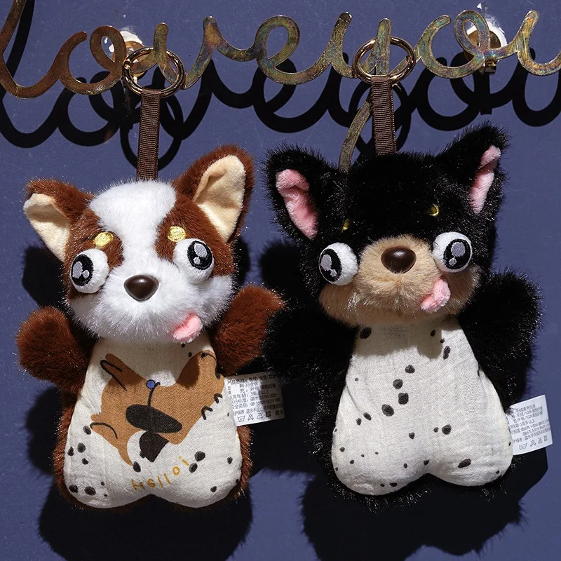 

18cm Lovely Dress Up Dachshund Dog Plush Toys Kawaii Stuffed Animal Pet Puppy Pad Healing Pinch Pendant Decor for Girls Gifts