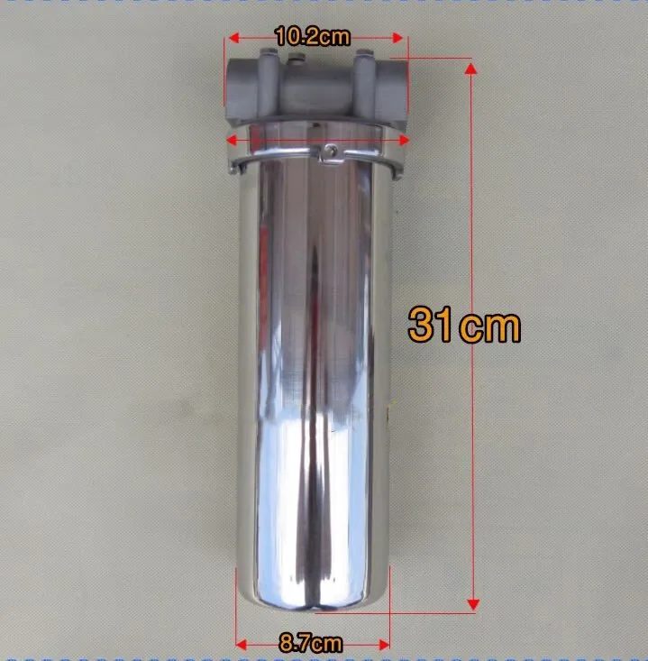 10 inches 304 Stainless steel hot water filter housing 1/2\