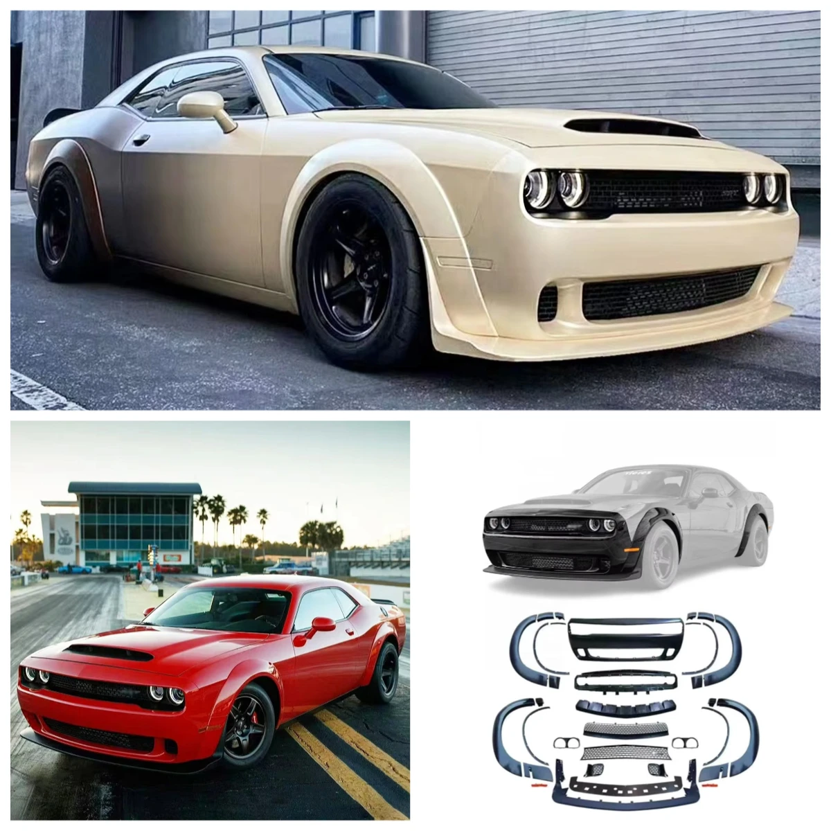 

Car Bumpers for Challenger 2008-2015/2016-2024 Year Upgrade Demon Front Bumper Assembly Wheel Arch