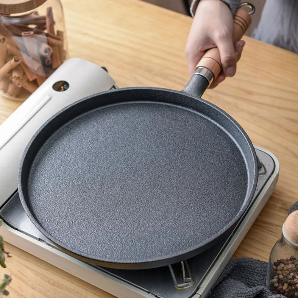 

20/23/26cm Thickened Cast Iron Non-stick Frying Pan Cake Pancake Crepe Maker Flat Pan Fried Eggs Saucepan Kitchen Cookware