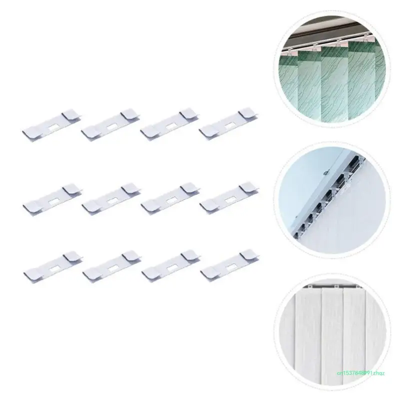 10pcs Vertical Blind Repair Tab Curtain Clip Accessories Blind Repair Vane Saver