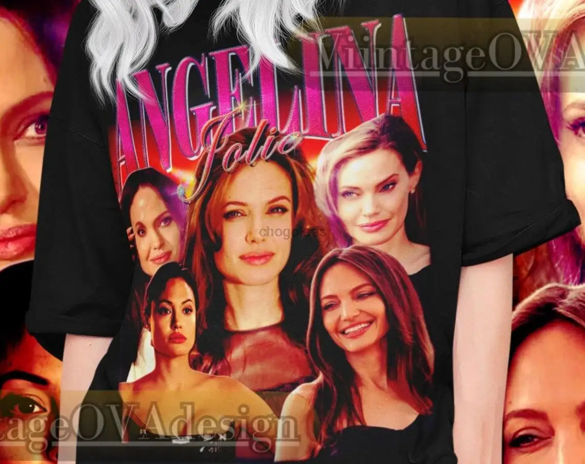 Retro Angelina Jolie Shirt Angelina Jolie Classic Grahpic Shirt Angelina Jolie Tshirt Angelina Jolie Vintage Angelina Jolie Fan