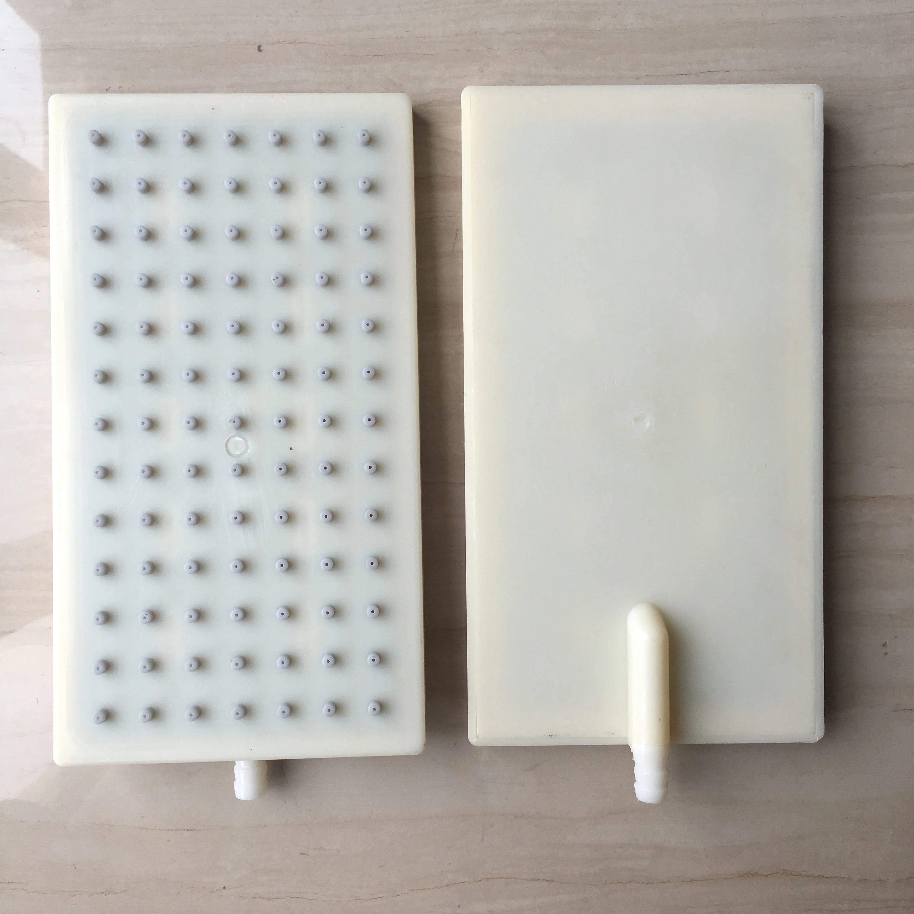 ABS 11.5X21cm Rectangular Shower Head Intubation Type Interface Shower Head 7x13 holes Top Spray Shower Head Accessories