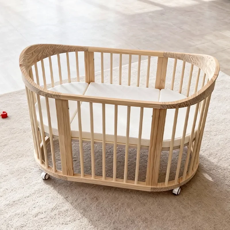 Wholesale Wooden Toddler Bed with Guardrail Splicing Design for   Furniture Manufacturer Direct Sale
