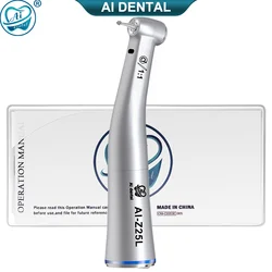 Dental contra angle handpiece AI-Z25L 1:1 electric motor connector low speed hand piece quattro water spray with fiber optic