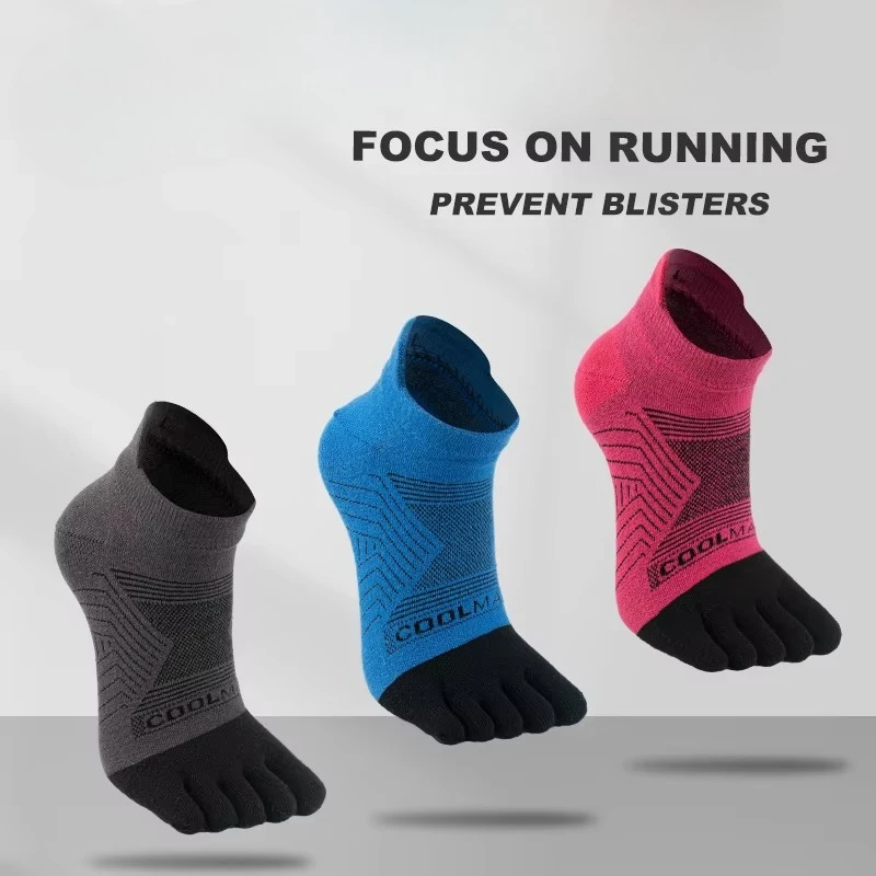Five Finger Socks Ankle Socks Sports Breathable Sweat-absorben Comfortable Shaping Anti Friction No Show Socks With Toes