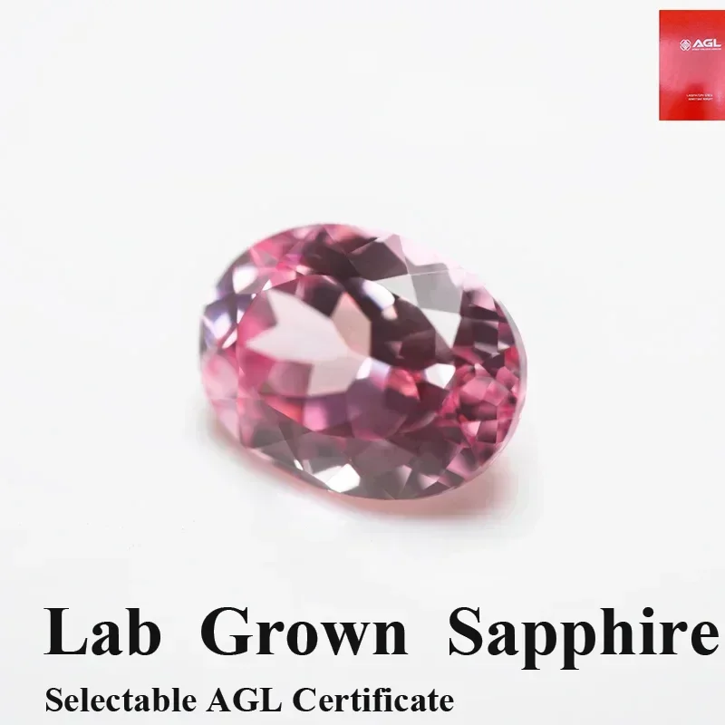 

Лучшие лабораторные выращенные сапфиры овальной огранки, розовые драгоценные камни высшего качества для изготовления подвесок, изготовления ювелирных изделий, сертификат AGL на выбор