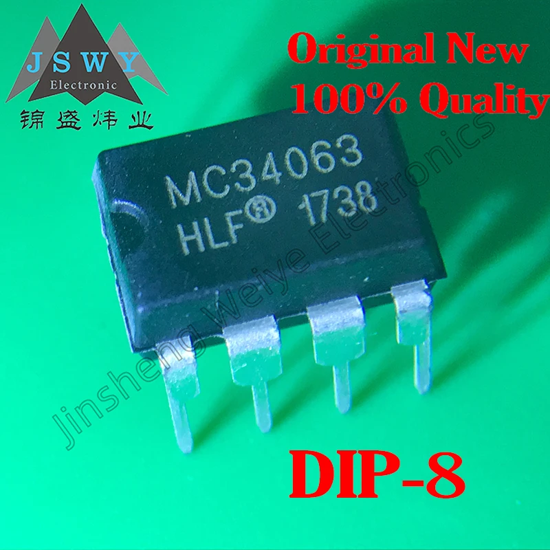 

(10/50 pieces) MC34063AP1G 34063AP1 DIP-8 DC-DC power conversion chip Brand new original stock Chipset Included