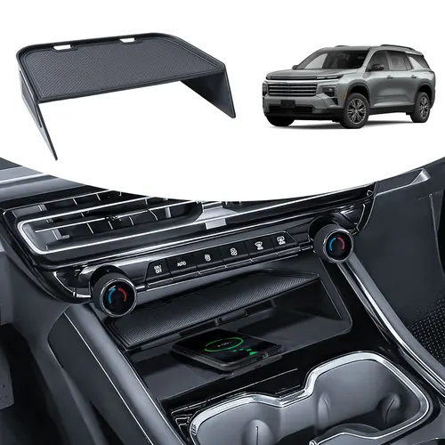 HGWEI para 2024-2025 Chevy Traverse divisores de cambio de marchas consola central media organizador caja de almacenamiento bandeja soporte Interior para teléfono