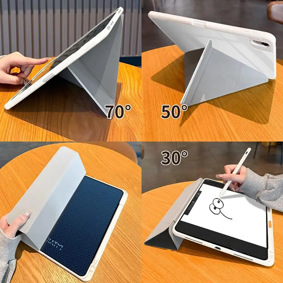 With Pen Slot Cover Tablet Case For iPad Air 8 M2 M3 3 12th 9th 10th Gen Mini 7 6 5 Pro M4 13 2025 2026 11th Maroon Texture