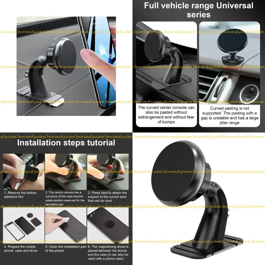 

R1WD Стабильная магнитная подставка для телефона для автомобильных приборных панелей Регулируемая подставка для телефона с на