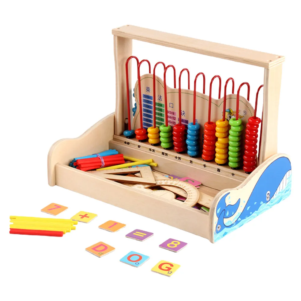 

Набор деревянных счетных рамок (абакусов) для обучения математике, многофункциональный, разноцветный, развивающий инструмент для раннего детства, для детей