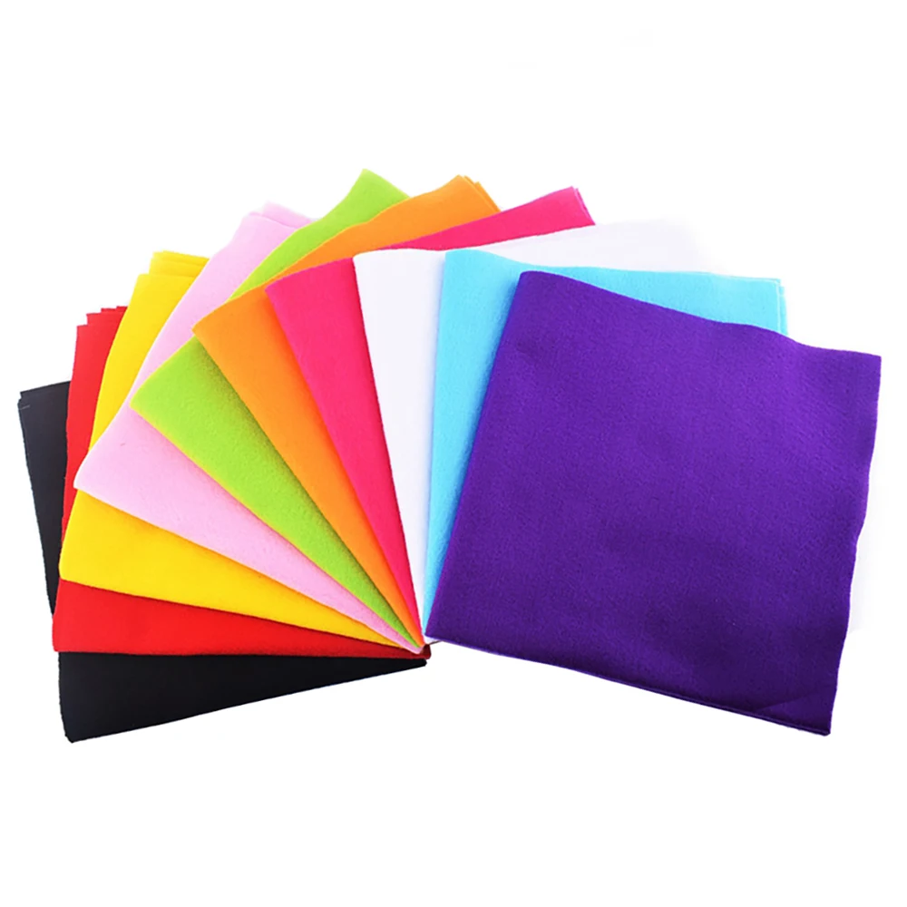 

Non-Woven,Soft Felt Polyester Fabric Bundle,1.5mm Thickness,DIY Sewing & Quilting,Decoration Material of Dolls & Crafts 45x45cm