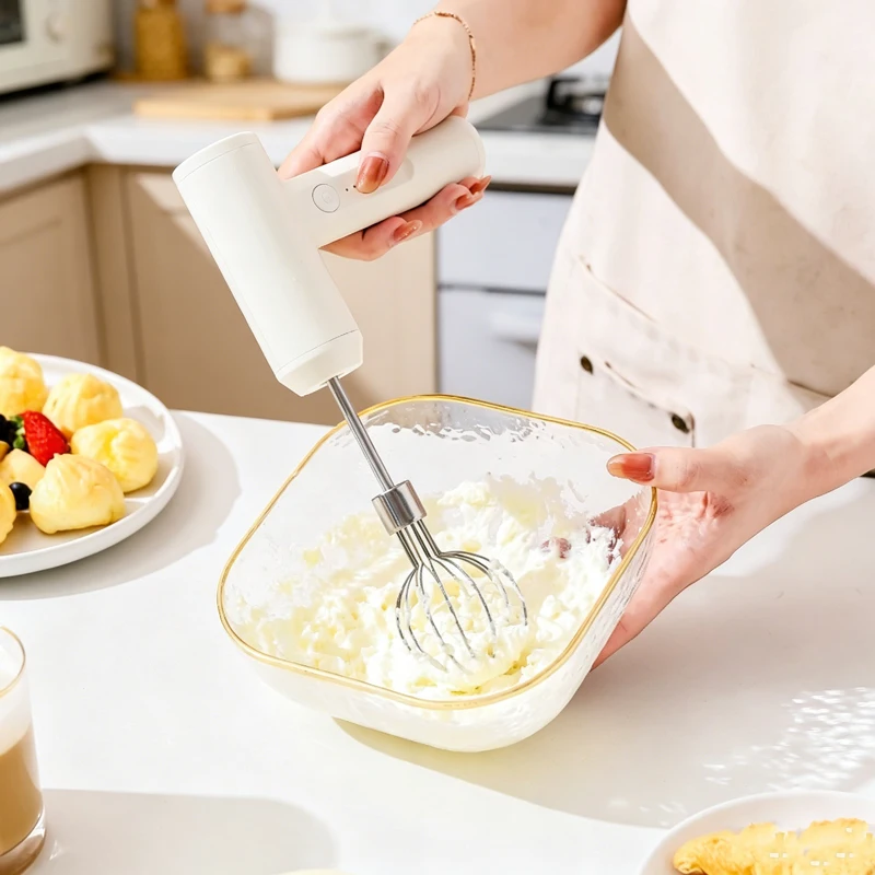 Hold the Milk Frother, the Portable Egg Liquid Mixer, the Three-Speed Egg Mixer, Kitchen Tools, Suitable for Coffee and baking. view 4