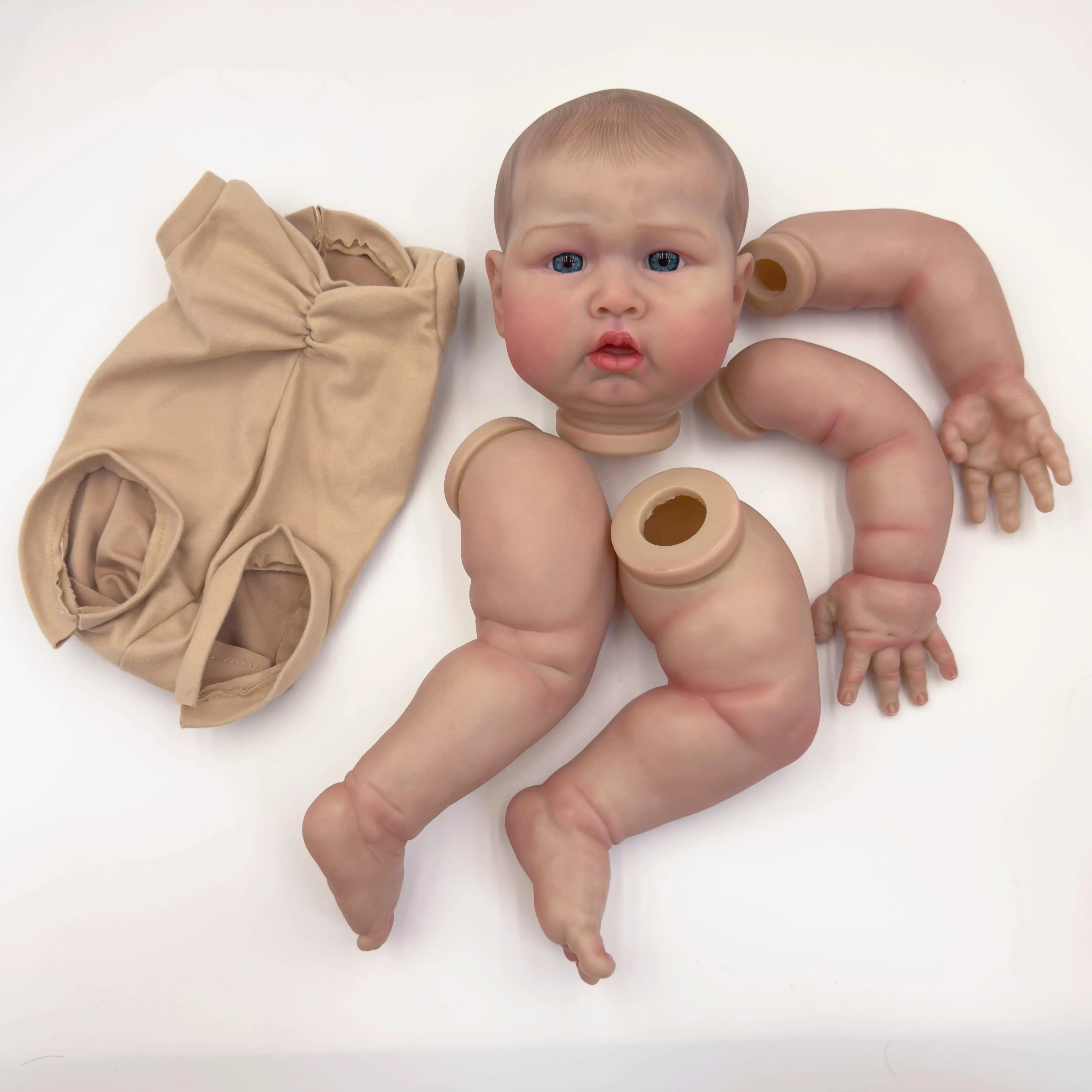 24inch Blue Sparrow Lifelike painted Reborn Doll kit Unfinished Doll parts With Hand Painted Hair