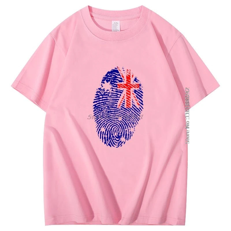 Summer Funny Graphic T Shirts Australian Turks And Caicos Flag Fingerprint men's Short Sleeve t-shirt Harajuku Mens Clothes