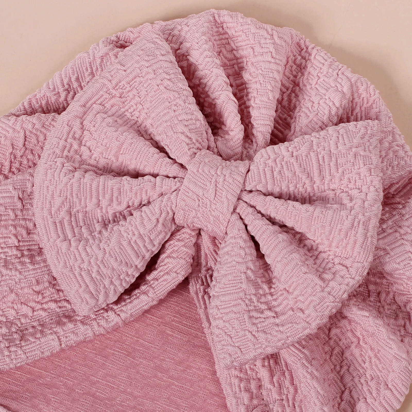 Spring Hats Baby Bows Turban Girls Knit Indian Cap Newborn Stripe Beanies Children Ear Warmer Headband Cute Hair Accessories