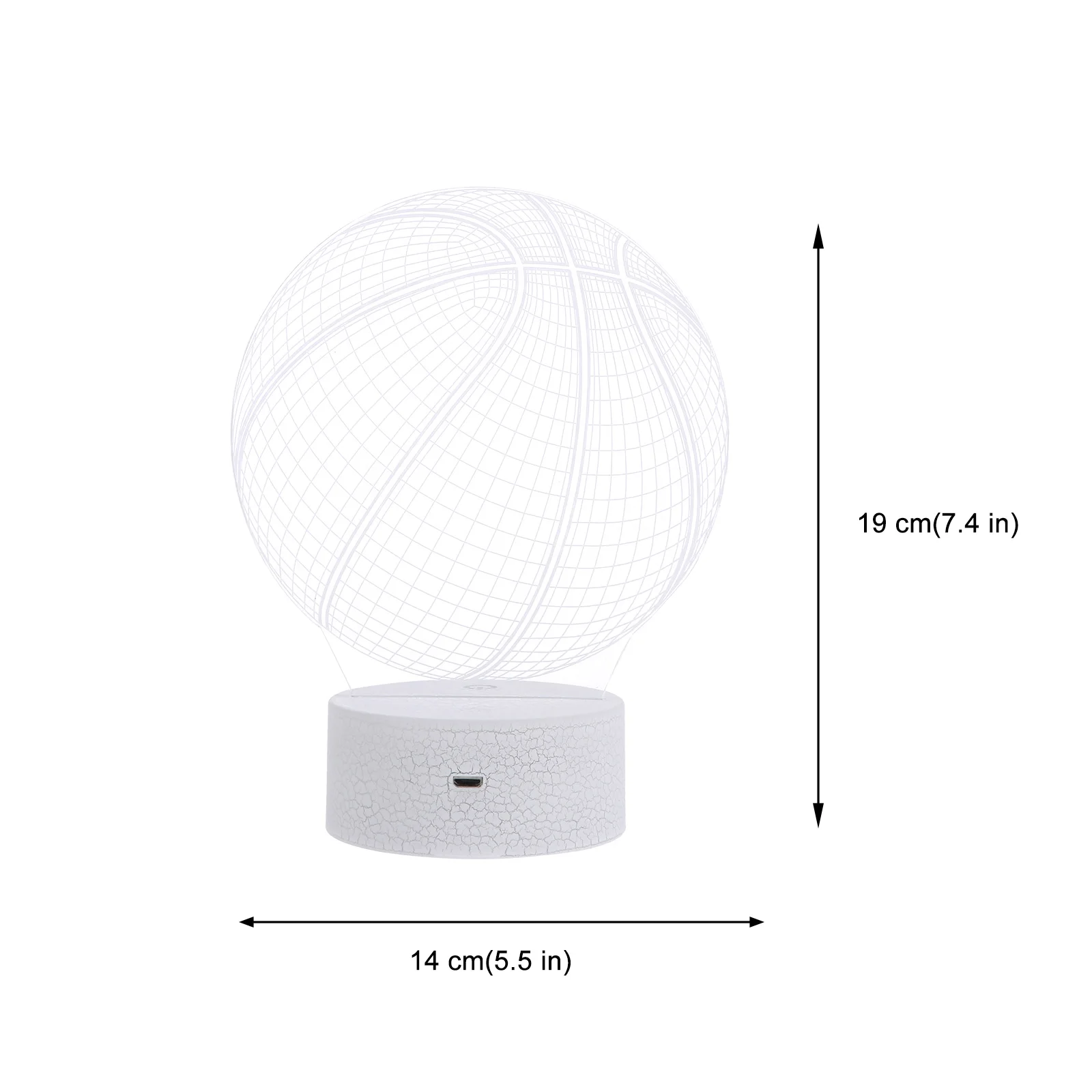 

1 set Basketball Shape Night Touch Color Change Detachable Acrylic Basketball Shape Led Lamp Plate Desk Bedside Decor Lamp