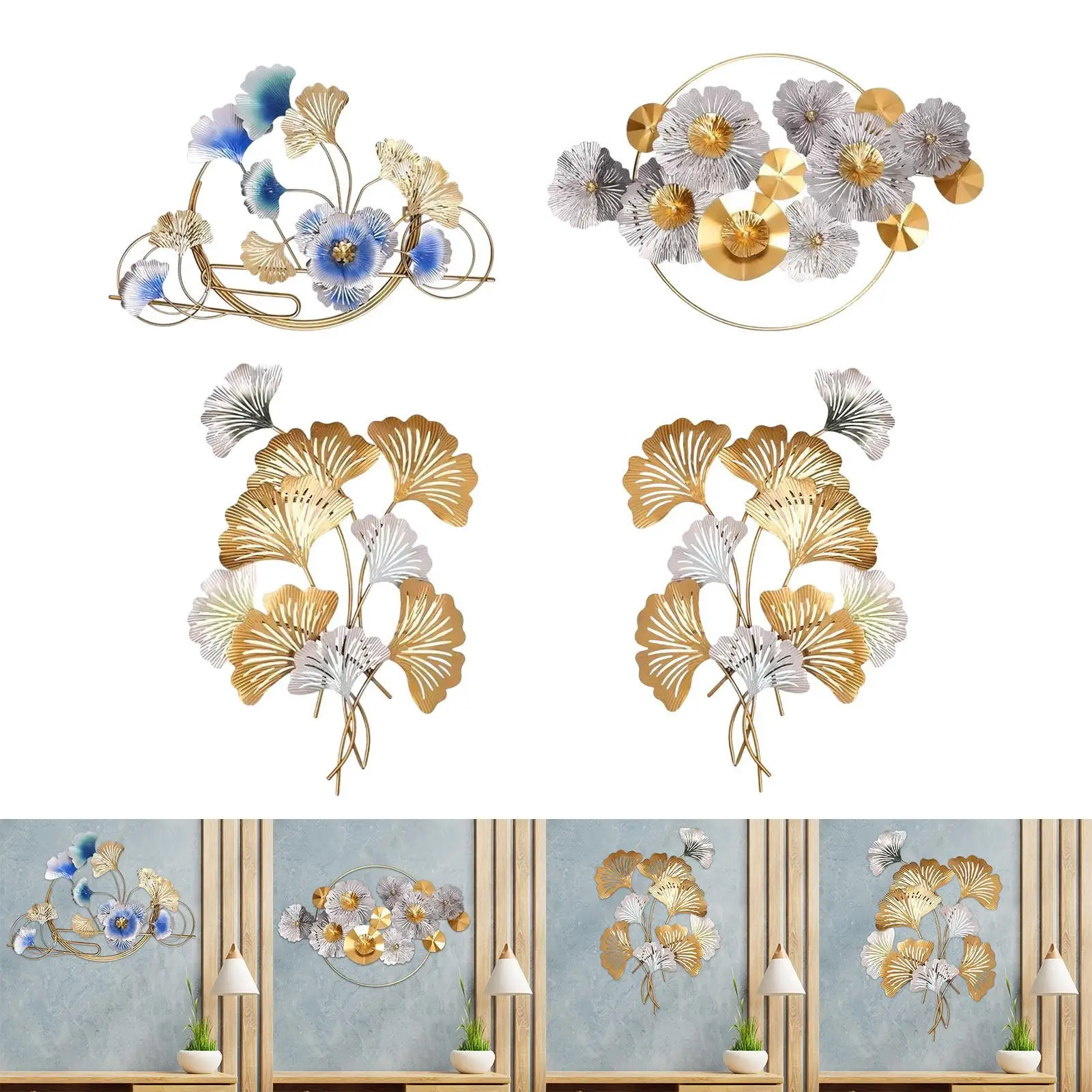 

Ginkgo Leaf Wall Hanging Ornament Wall Art Housewarming Indoor Decoration
