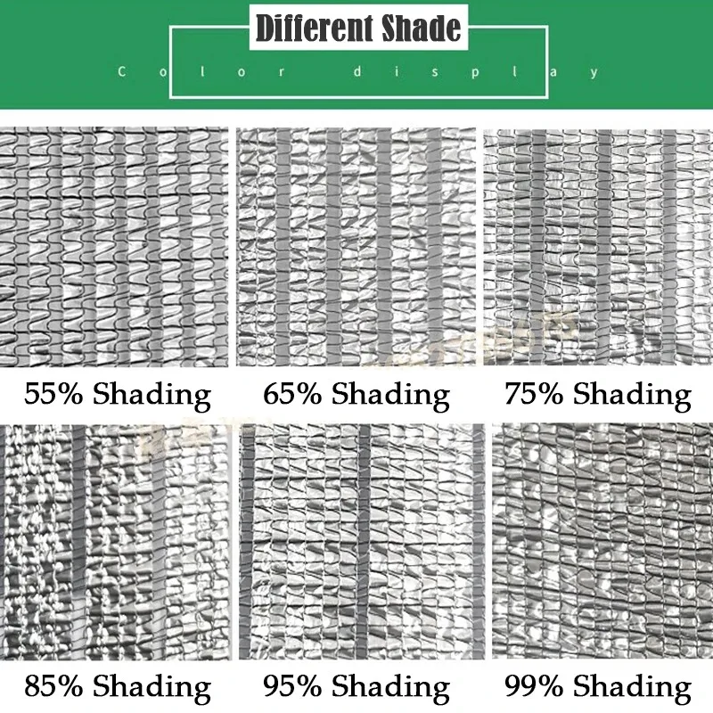 55~99% Anti UV Aluminum Foil Sun Shade Net Garden Gazebo Canopy Sunshade Net Succulent Plants Cover Sun Shelter