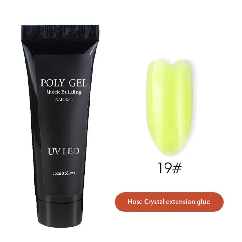 Gel de extensión acrílico para uñas, herramienta de manicura de gelatina transparente de goma de construcción rápida, Gel de polímero, 15ml