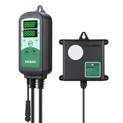 INKBIRD ICC-510 디지털 CO2 컨트롤러 및 대기질 모니터, 2 콘센트 CO2 발생기, 온실 재배 텐트 실내 사용
