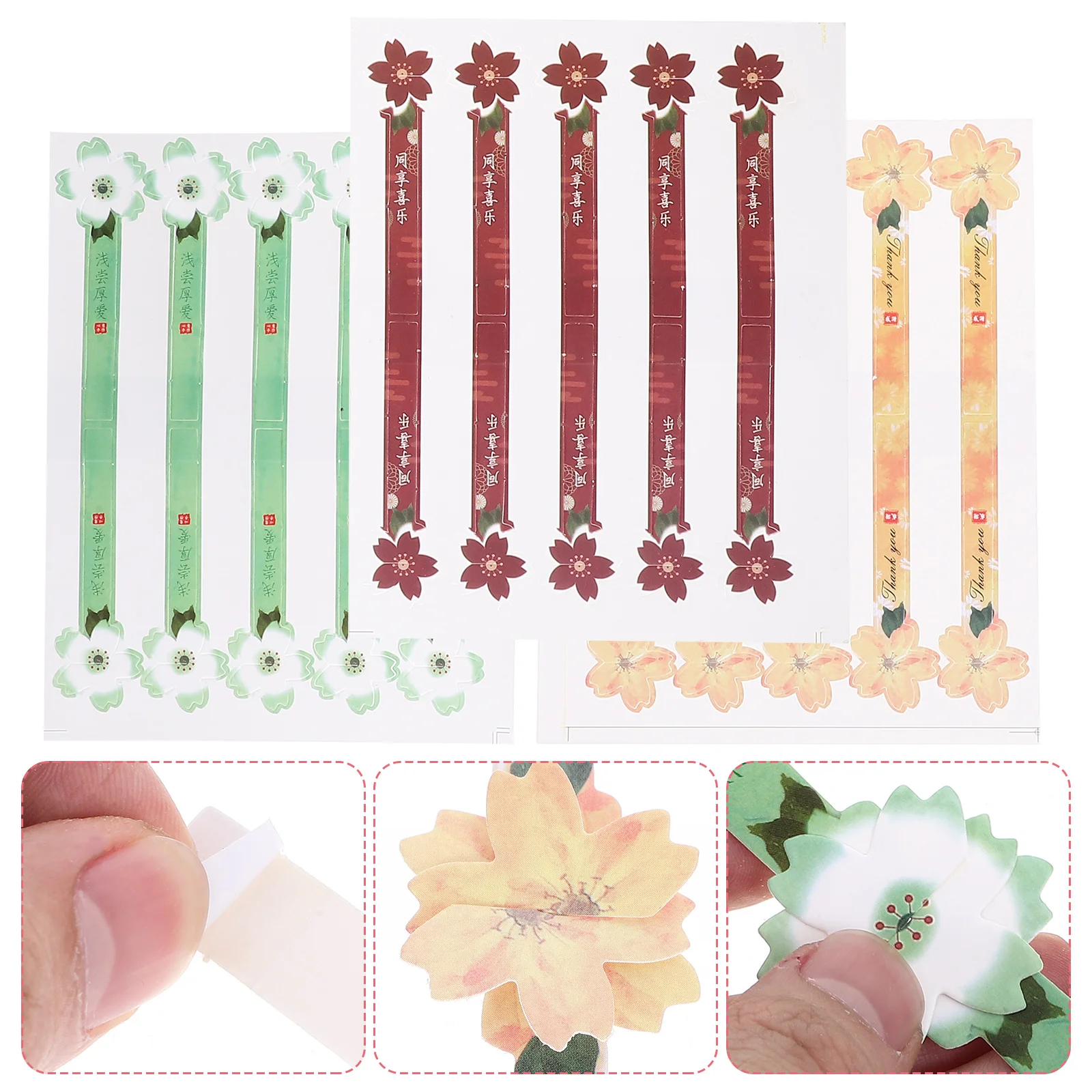 30 ورقة ملصقات ختم تغليف كعكة القمر مصنوعة يدويًا ذاتية اللصق ملصقات ختم الهدايا لصناديق المغلفات وحفلات الدعوات