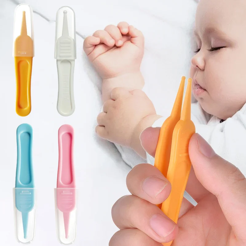 

1/2/3pcs/lot Safety Obtuse Clean Tweezer for Baby Cleaning Earwax Booger Navel Dirt Tweezer Infant Baby Daily Nursing Care
