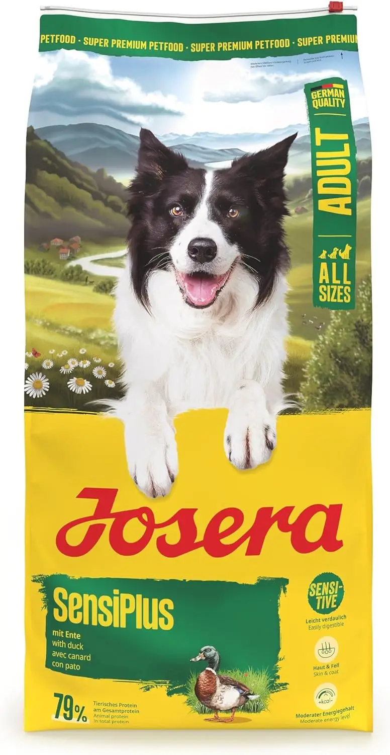 OSERA SensiPlus Ente & Reis für Erwachsene (1 X 12,5 kg) |   Premium Trockenfutter für ausgewachsene empfindliche Hunde |   Mit viel Biotin