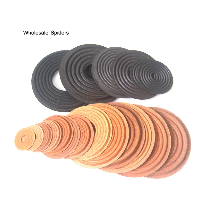 25pcs/Lot 104x25.8x0mm 104x25.8x2mm  Black /Brown Wholesale  Shock Absorber  Speaker Spider Damper Woofer   6/6.5/8/10inch