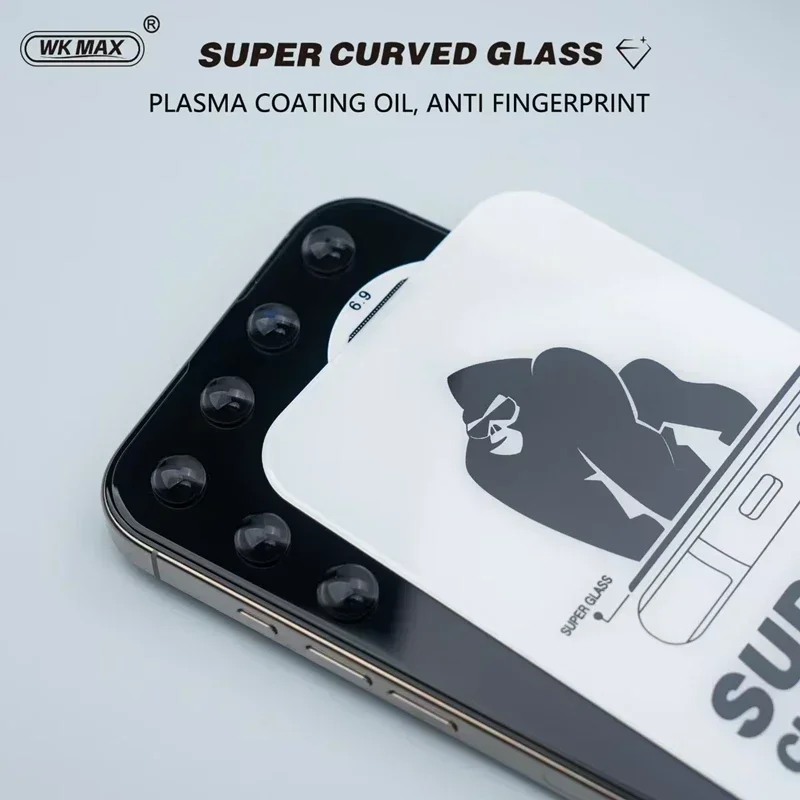 5Pcs WK MAX HD Dust Proof Screen Protector For iPhone 17 15 14 13 12 11 16 Pro Max Tempered Glass For iPhone Air XR X XS 16 Plus